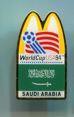 1994年 美國 世界杯足球 FIFA 章 徽章 麥當勞 沙地阿拉伯
