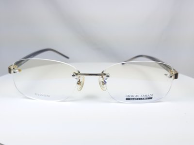 『逢甲眼鏡』GIORGIO ARMANI 光學鏡框 全新正品 玫瑰褐 無框 經典商務款【GA2521J 010】