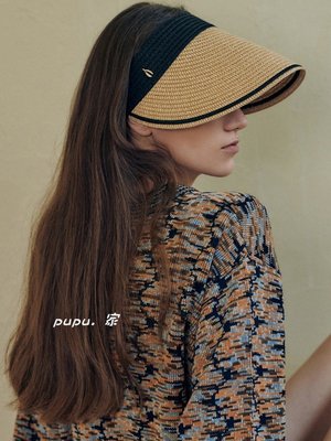 品帽非凡~PUPU家 SHINJEO 韓國代購 modern sun visor夏季遮陽編織空頂帽子烽火帽子間