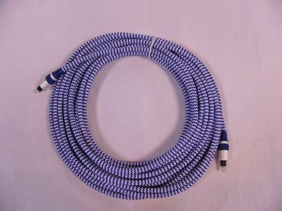【昌明視聽】AXE 發燒級 光纖線 5公尺 線徑粗 藍白棉網隔離 適用 高級音響設備連接