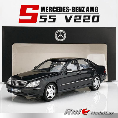 收藏模型車 車模型 1:18德國奔馳原廠Benz AMG S 55 V220 1999-2002合金仿真汽車模型