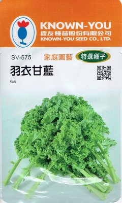 四季園 羽衣甘藍 Kale (sv-575) 【蔬菜種子】農友種苗特選種子 每包約4公克