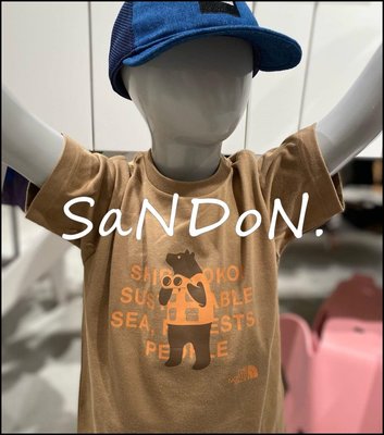 SaNDoN x『THE NORTH FACE』小孩兒童露營風格熊熊t  230303
