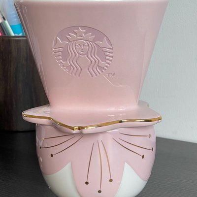 星巴克手衝濾杯杯子浮雕粉色咖啡杯臻選分享壺陶瓷濾杯手衝咖啡套裝玻璃杯分享壺手衝壺 🌸