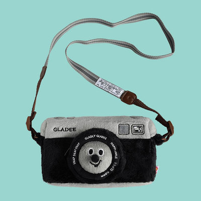 GLADEE斜挎包 日本進口可愛毛絨背包 相機包餅干蛋糕吐司花生少女