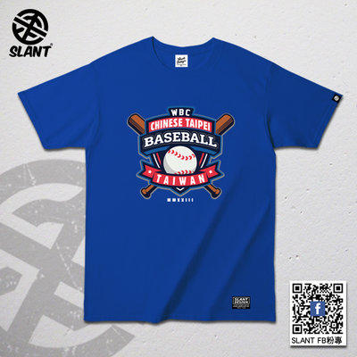 SLANT 中華台北代表隊 2023 WBC世界棒球經典賽 Chinese Taipei 加油T恤 棒球T恤 短袖T恤