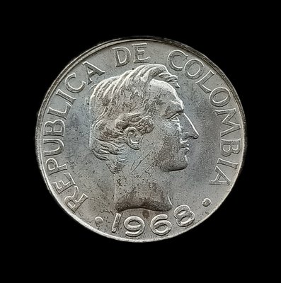 哥倫比亞 1968年 哥倫比亞國徽 20分 鎳幣 2627