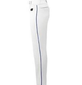 棒球世界全新NEW BALANCE 紐巴倫 NB PIPED 棒球褲.特價 白色寶藍線條只有M號