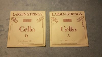 [台灣博聲提琴弦樂]丹麥LARSEN 大提琴弦 3/4   套弦