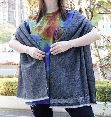 【COCO 精品專賣】Dior wool scarf 披肩 黑灰 現貨