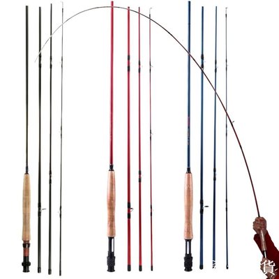 希希百貨Sougayilang漁具 飛蠅竿 高性能4節快動作IM8碳纖維飛魚竿，用於淡水釣魚飛蠅釣