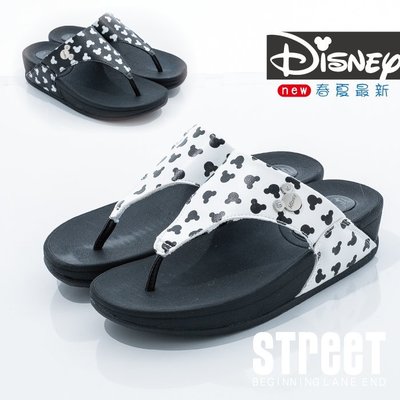 【街頭巷口 Street】迪士尼 Disney 米奇米妮 可愛大頭米奇 休閒夾腳拖鞋 KRM464739W