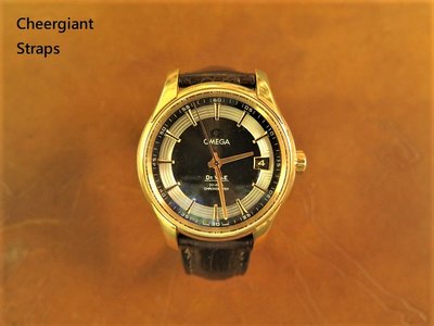 OMEGA歐米茄鱷魚錶帶訂製手工錶帶Omega de ville chronometer crocodile strap