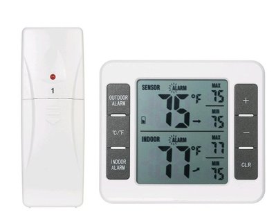 一對一 室內戶外 溫度計 無線傳輸溫度計 無線溫度計 高低 溫度警報