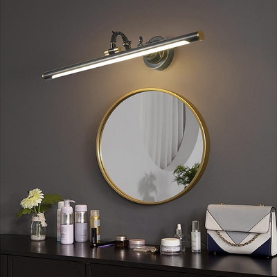 壁燈全銅Led歐式鏡前燈衛生間浴室鏡柜燈防水美式壁燈復古鏡浴柜燈具