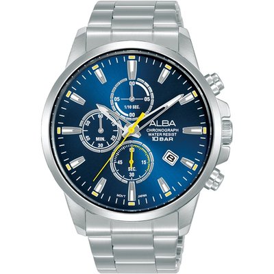 ALBA ACTIVE 酷炫三眼計時腕錶(VD57-X209L/AM3911X1)