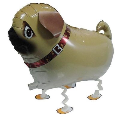 【氣球批發廣場】鬥牛犬 哈巴狗走路氣球氦氣球沙皮狗玩具卡通 生日禮物 幼稚園 散步