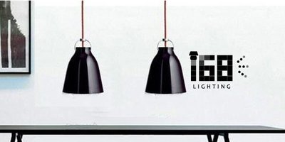 【168Lighting】丹麥復刻版卡拉瓦喬經典黑白烤漆紅線吊燈-小款賣場 ＊G 80274-S＊