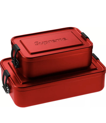 SUPREME x SIGG Metal Box  Small &amp;Large box logo 大小金屬鐵盒 便當盒現貨