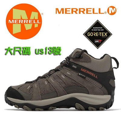 大尺碼 13號 Merrell  Alverstone 2 Mid GTX 男鞋 棕黑 登山鞋 防水  ML036917