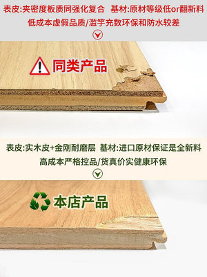 麵包の店上海倍森三層木地板家用 新三層純實木復合橡木自己鋪耐
