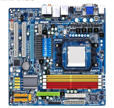 電腦雜貨店→技嘉 GA-MA78GM-US2H主機板 ( AM2 顯示 DDR2) 二手良品 $700