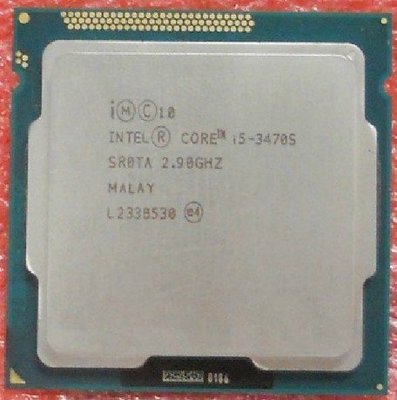 【含稅】Intel Core i5-3470s 2.9G 1155 四核四線 65W 正式CPU 一年保 內建HD