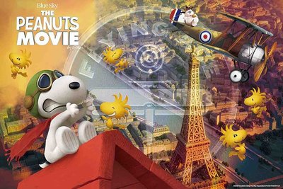11-534 絕版1000片日本進口拼圖．SNOOPY 史努比 電影版 法國巴黎艾斐爾鐵塔 飛機 飛行員