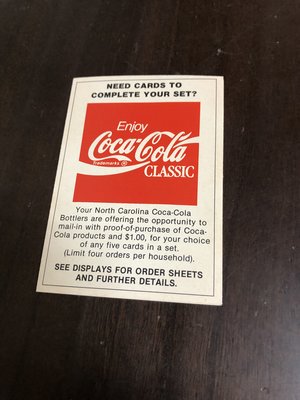 MICHAEL JORDAN 可口可樂 1989 北卡大學球卡交換卡 前後卡況如圖 32年老卡 收藏不易