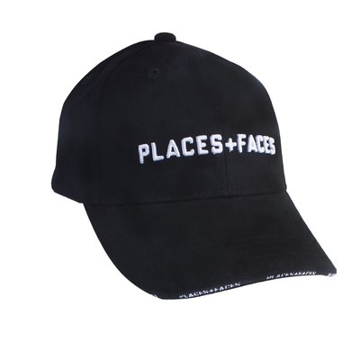 Places + Faces 3D Logo Embroidery Cap 硬挺立體電繡棒球帽 黑色現貨【BoXhit】