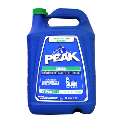【易油網】PEAK 長效型水箱精 50% 冷卻液 防凍 防鏽 有效降溫 3.78 公升 1加侖