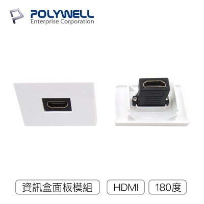(現貨) 寶利威爾 資訊盒面板 HDMI模組 180度 HDMI插座 資訊插座 影音訊號插座 POLYWELL