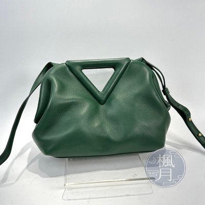 BOTTEGA VENETA 寶緹嘉 658476 綠色 POINT SMALL 斜背包 精品包 BV 側背包 時尚精品