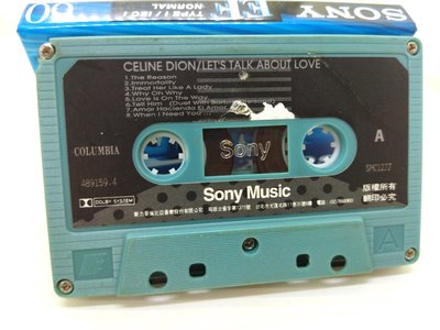 二手錄音帶卡帶SONY MUSIE席林 狄翁 說愛 CELINE DION LETS TALK