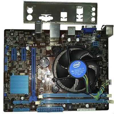 華碩H61M-E主機板+Core i3-2100處理器+4G DDR3 記憶體、含風扇與後擋板【 自取優惠價1199 】
