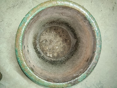 二手 以前老一輩收來的很大的水缸，口徑40厘米，高約35厘米， 古玩 老物件 擺件【金善緣】902