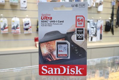 【日產旗艦】Sandisk Ultra SD SDXC 64G 64GB 相機 記憶卡 100MB C10 公司貨