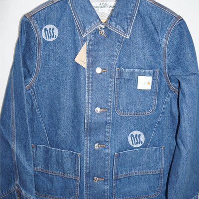 apc carhartt denim jacket