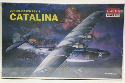 【統一模型】ACADEMY《美國水陸兩棲飛機Consolidated PBY-4 CATALINA》1:72# 2136