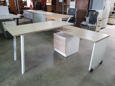大台南冠均--全新 工業風 活動式 L型 一字型 辦公桌 電腦桌 書桌 工作桌 列表機事務桌 ~ 高CP值 8846#