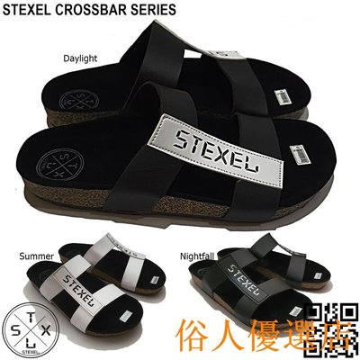 Stexel Crossbar 系列休閒涼鞋最新時尚合成皮革手工高級產地俗人優選店