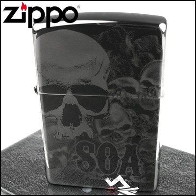 ☆哈洛德小舖☆【ZIPPO】美系~Sons Of Anarchy-混亂之子骷髏-4面連續雷射雕刻打火機NO.49192