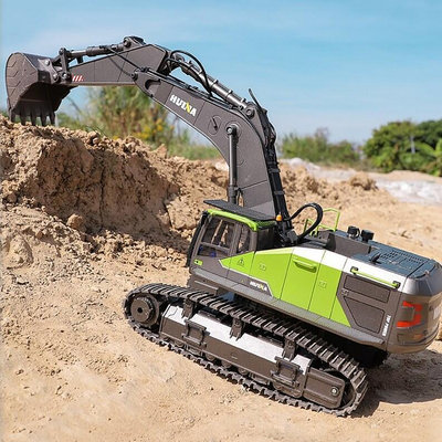 【】匯納593挖土機絲桿傳動合金挖土機超大號工程車模型男孩玩具