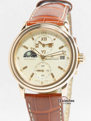 台北腕錶 Blancpain 寶珀 Leman Dual Time 日與夜 玫瑰金 限量 187465