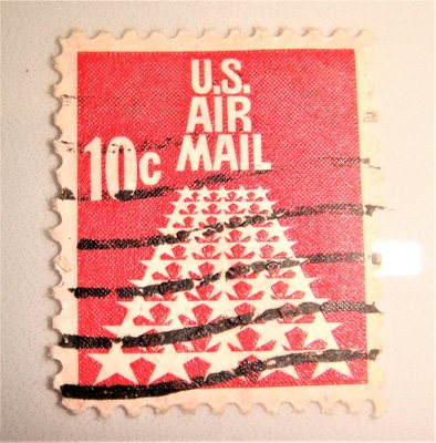 美國郵票(舊票) AIR MAIL 10c 1968年