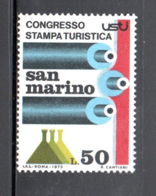 【流動郵幣世界】聖馬利諾1973年旅遊新聞代表大會郵票