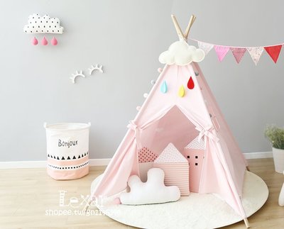 北歐兒童帳篷帆布遊戲屋室內小帳篷公主城堡寶寶遊戲屋益智玩具