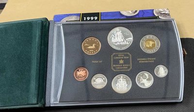【華漢】  1999年 加拿大6枚銀套幣，官方發行銀幣     盒子証書全