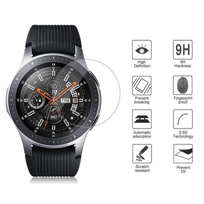 SAMSUNG 適用於三星 Galaxy Watch 46 毫米鋼化玻璃屏幕保護膜手錶膜保護膜手錶配件