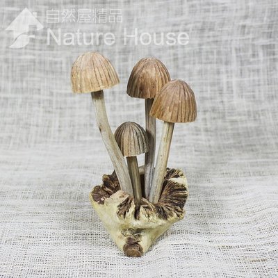 【自然屋精品】香菇 S2 木雕香菇 原木香菇 木雕製品 擺飾 裝飾 自然風 峇厘島風 手工 藝品 飾品 Mushroom